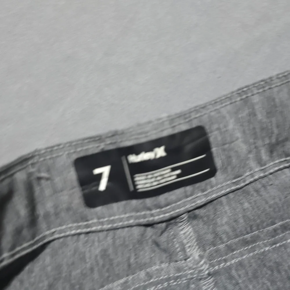 Hurley Board Shorts Boys Size 7 Black Heather Grey Swim Trunks 882522-K08